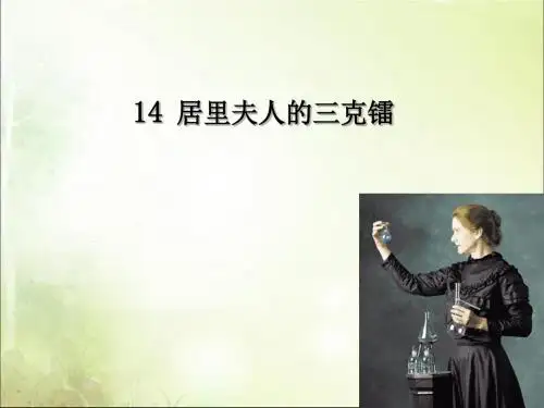 五年级下册语文课件-第三单元 14 居里夫人的三克镭 语文S版  (共10张PPT)