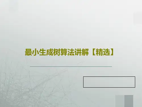 最小生成树算法讲解【精选】共34页