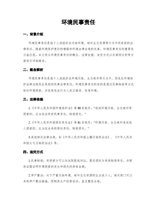环境民事责任