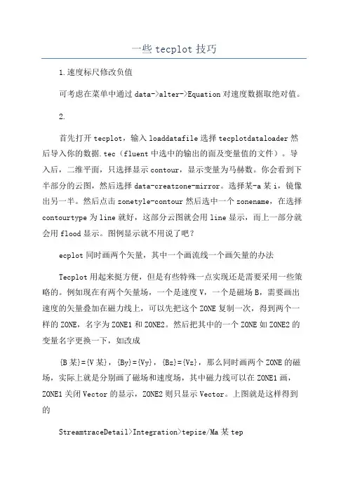 一些tecplot技巧