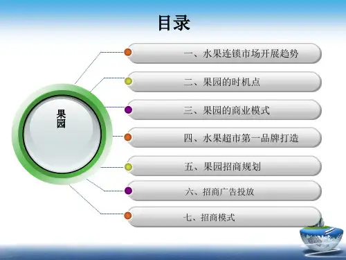 某果品连锁超市招商策划书