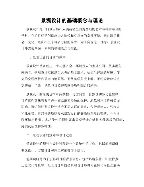景观设计的基础概念与理论
