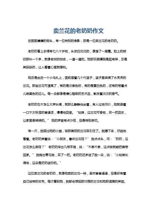 卖兰花的老奶奶作文
