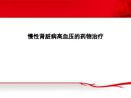 慢性肾脏病高血压的药物治疗PPT课件