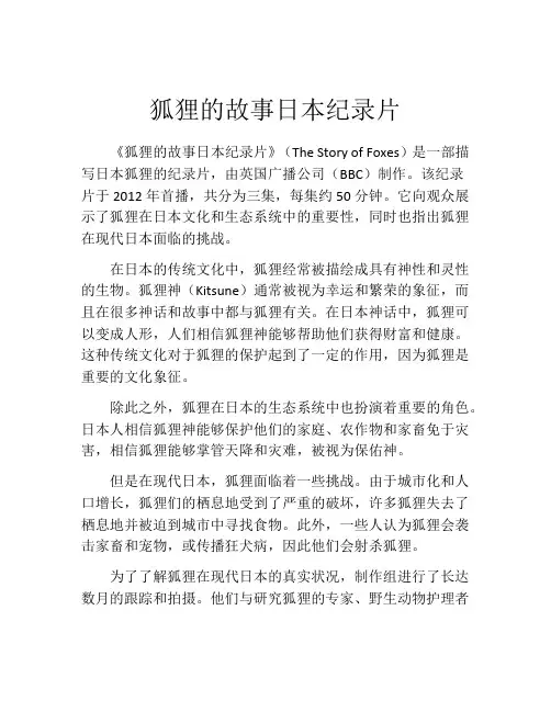 狐狸的故事日本纪录片