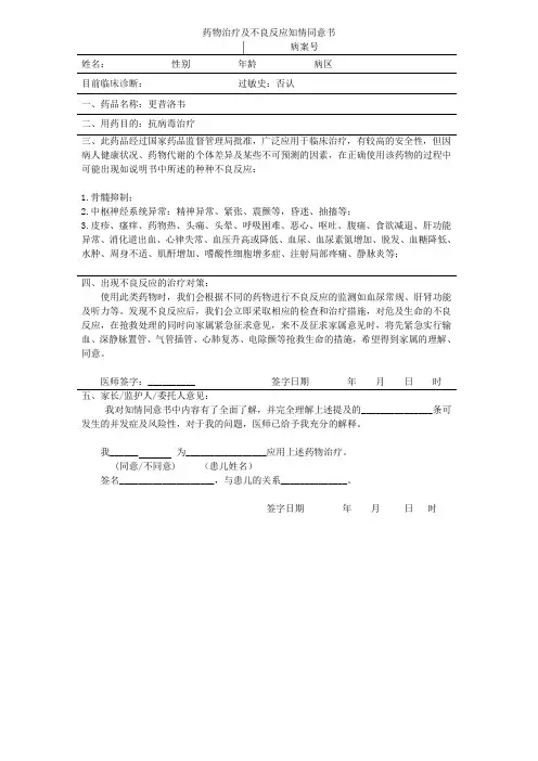 更昔洛韦知情同意