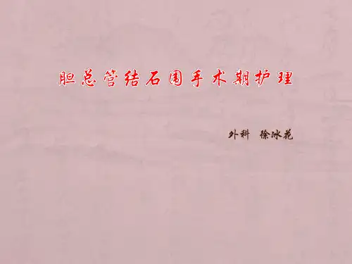 胆总管结石围手术期护理