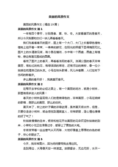 美丽的风景作文