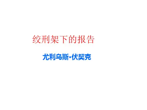 《绞刑架下的报告》ppt课件