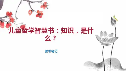 儿童哲学智慧书：知识,是什么？