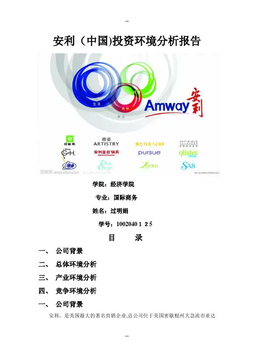 安利中国案例分析报告