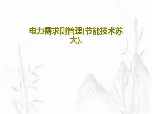 电力需求侧管理(节能技术苏大).81页PPT