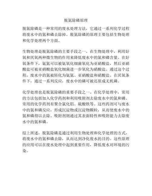 脱氮除磷原理