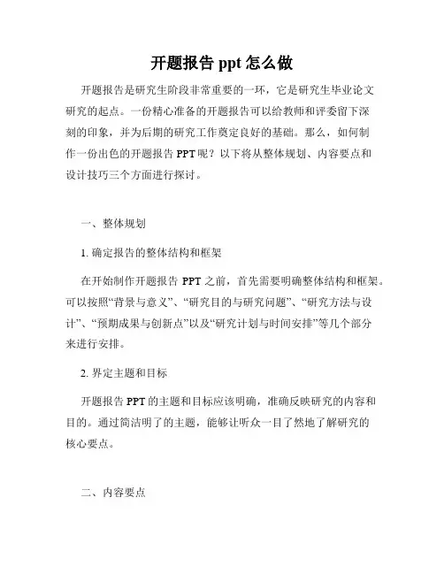 开题报告ppt怎么做
