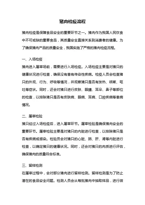 猪肉检疫流程