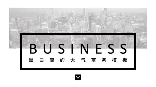 黑白简约大气-商务PPT模板2套