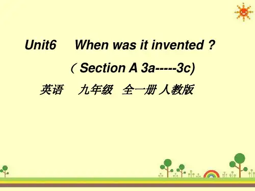 人教新目标九年级全册Unit6  SectionA(3a--3c)公开课教学课件