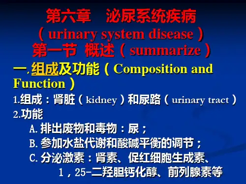 兽医内科学第六章泌尿系统疾病PPT课件
