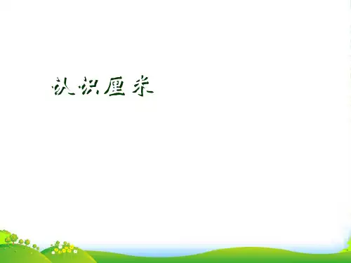 新版苏教版二年级数学上册《认识厘米》优质课件