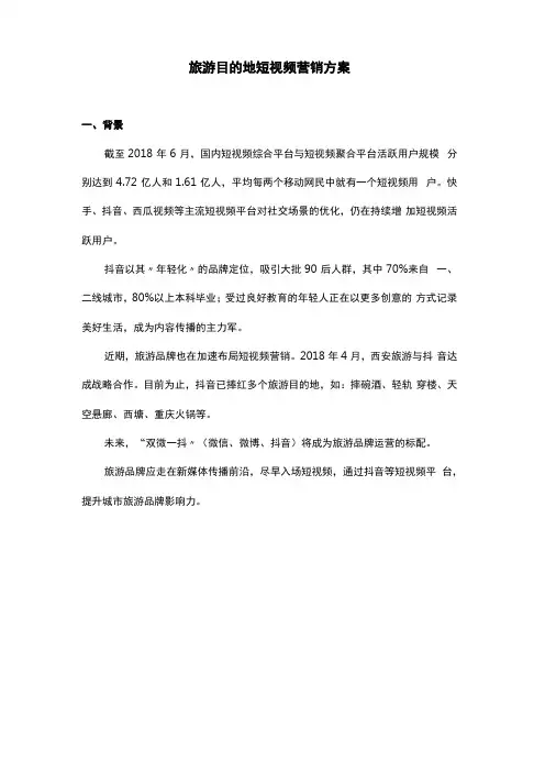 旅游景区抖音推广引流方案-1