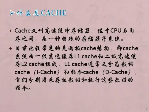 Cache基础知识介绍ppt课件