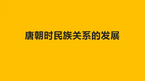 唐朝时民族关系的发展