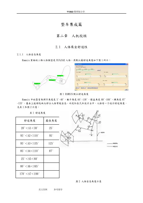 (吉利)整车部设计手册_人机校核