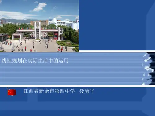 [论文]线性规划在实际生活中运用
