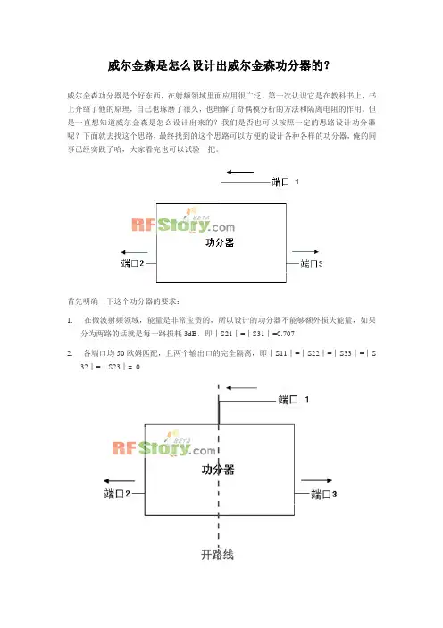 威尔金森是怎么设计出威尔金森功分器的？