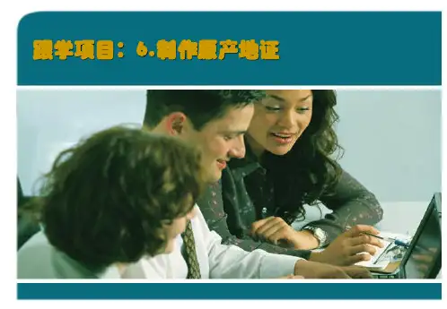 跟学项目6制作原产地证