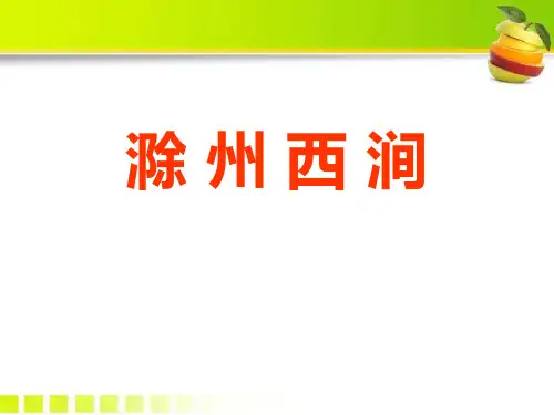 滁州西涧-ppt优秀课件