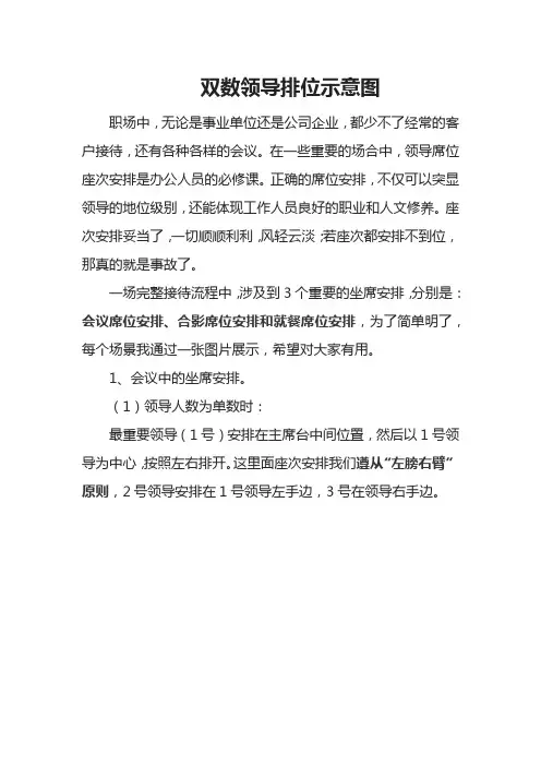 双数领导排位示意图