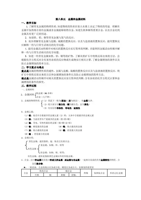 北京新课标九年级下册初中化学《第10章 金属 第一节 金属和合金》_2