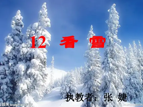 二年级语文上《看雪》602PPT课件 一等奖名师公开课比赛优质课评比试讲