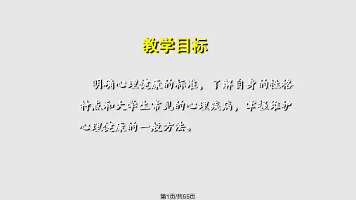 大学生心理压力与健康PPT课件