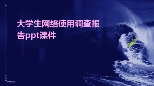 2024年大学生网络使用调查报告ppt课件