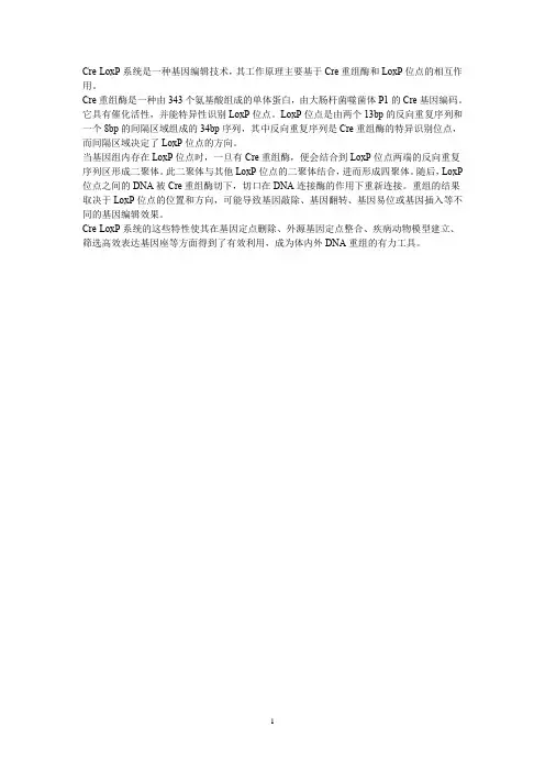 cre-loxp原理
