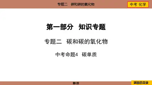 2024年中考化学总复习专题二碳和碳的氧化物中考命题4碳单质