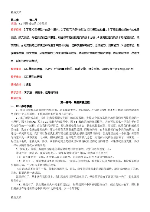 网络通信的工作原理-教案讲课讲稿