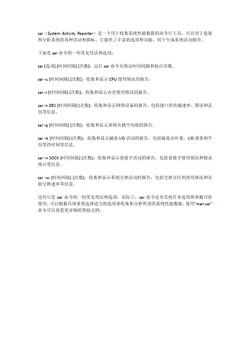 sar指令用法