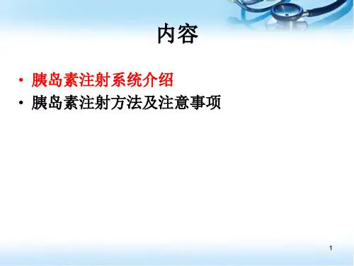 正确注射胰岛素及注意事项PPT幻灯片课件