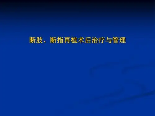 断肢(指)再植术后管理