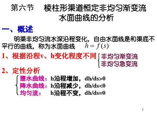 流体力学7-6水面曲线分析讲解