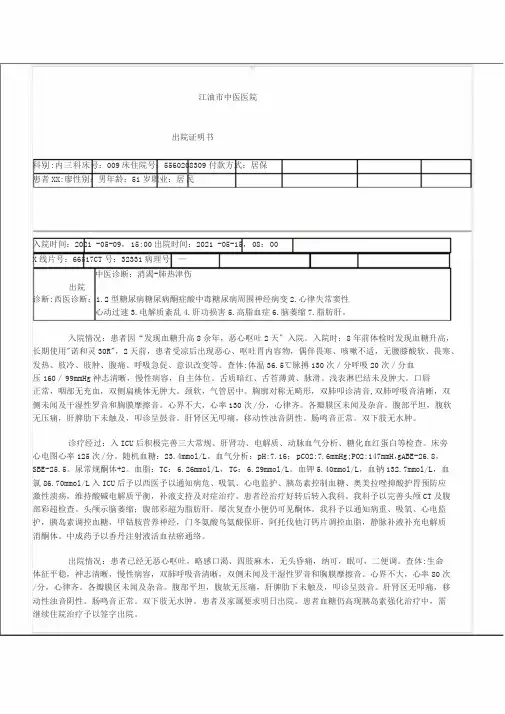 出院证明书(模板)