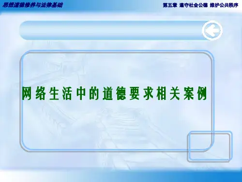 网络生活中的道德要求案例-PPT课件