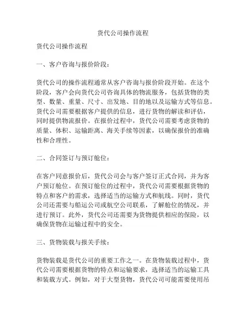 货代公司操作流程