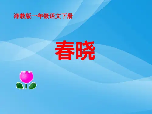 湘教版语文一下《春晓》ppt课件课件PPT