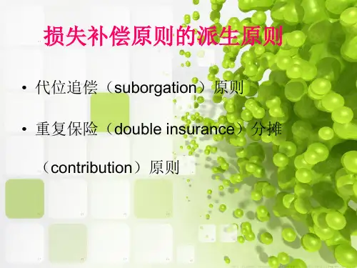 损失补偿原则的派生原则——代位追偿_重复保险分摊