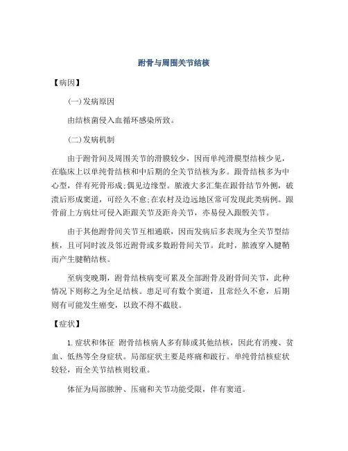 跗骨与周围关节结核