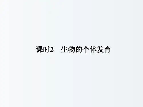 高三生物 一轮复习 课时2 生物的个体发育 必修5